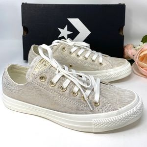 🌸 Sale 🌸 Converse Ctas Metallic Egret Suede Low Top Women's Size 9 561647C
